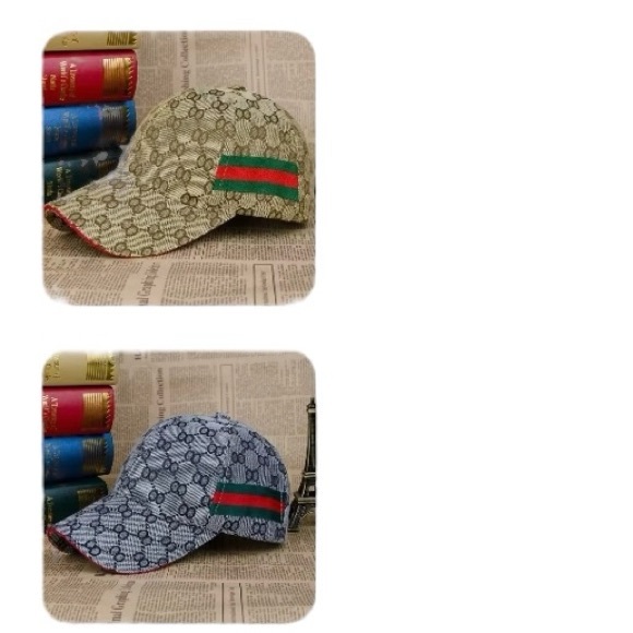 CANVAS UNISEX BASEBALL CAP WITH RED/GREEN STRIPE BEIGE OR BLUE - Picture 3 of 10